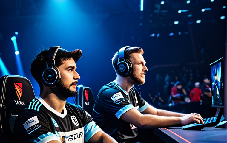 **

"Valorant esports scene, professional players in modest team jerseys, illuminated by stage lights during a tournament, crowd in background, focus on teamwork and strategy, fully clothed, appropriate content, safe for work, perfect anatomy, natural proportions, dynamic action shot, professional esports photography, high quality, family-friendly."

**