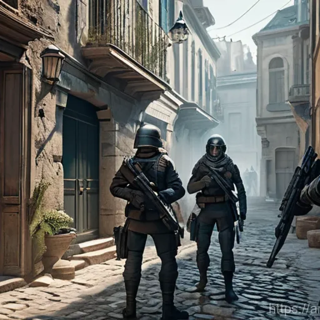 발로란트 신규 맵 투어 - **Valorant: Korood Map - Tactical Engagement in French Alleys** A highly dynamic, cinematic shot...