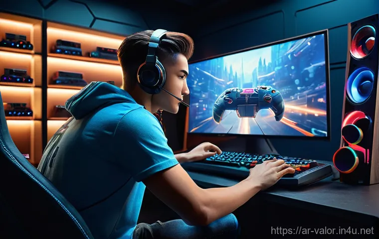 발로란트 스킨 거래의 장단점 - **Prompt 1: The Collector's Pride** A highly detailed, cinematic shot of a young adult gamer, ma...