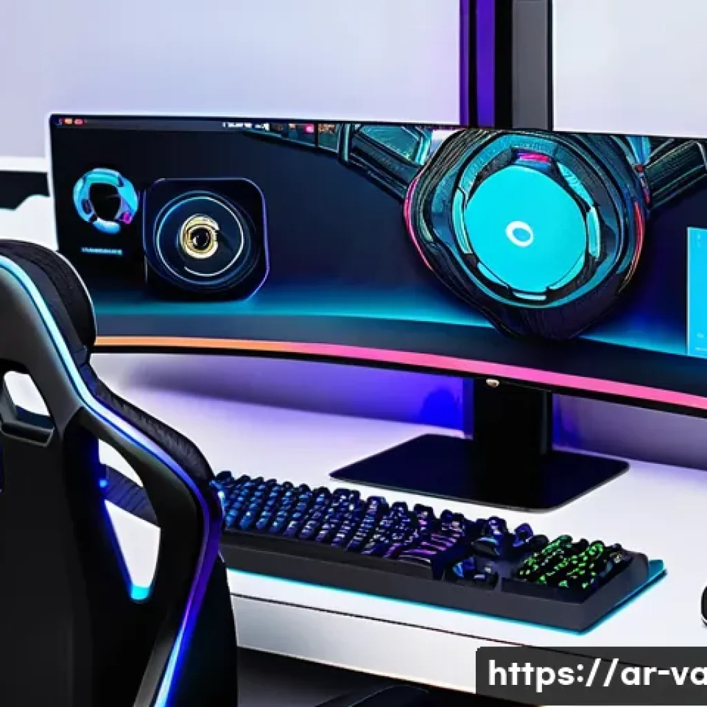 발로란트 콘텐츠 제작 팁 - **Valorant Content Creator's High-Quality Setup** A modern and impeccably organized gaming room,...