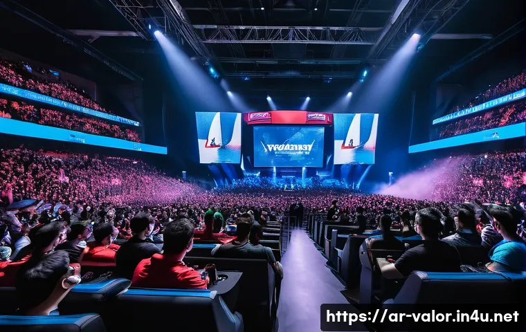 발로란트 전용 이벤트 티켓 정보 - **Prompt 1: The Electrifying Atmosphere of a Valorant Live Event** "A wide-angle shot capturing ...