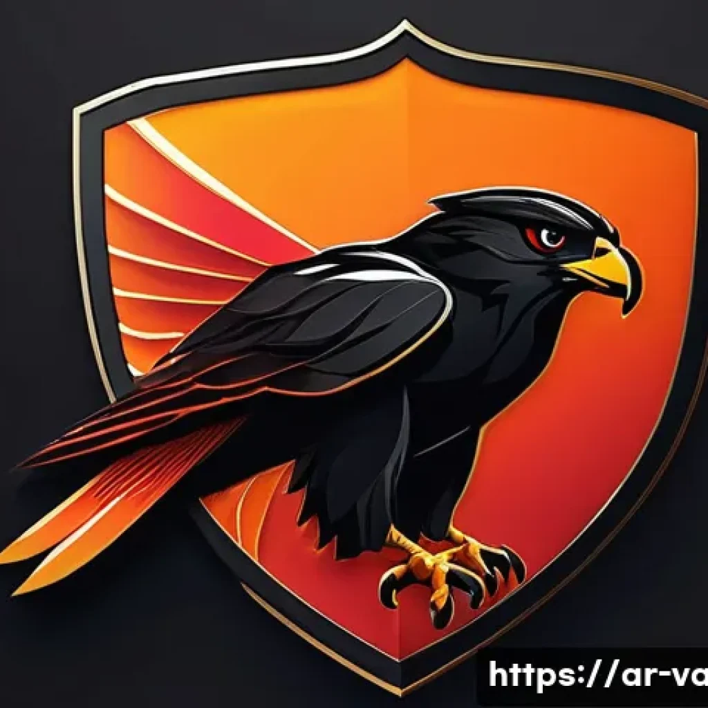 발로란트 클랜 창설 방법 - A powerful Valorant clan logo featuring a stylized falcon silhouette in dynamic flight, with fiery r...