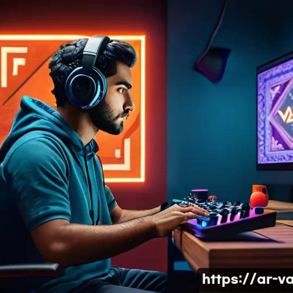 발로란트 비활성화 계정 해제 방법 - A detailed digital illustration of an Arabic male gamer in a modern gaming room, wearing casual clot...