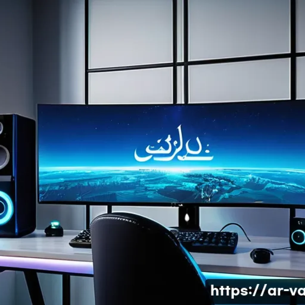 발로란트 서버 핑 개선 방법 - A modern Middle Eastern home gaming setup featuring a young adult male with Middle Eastern features,...