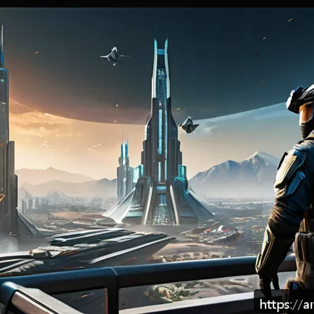 발로란트 맵별 필수 위치 - A detailed futuristic urban battlefield scene on the "Ascension" map featuring narrow, sharp corners...