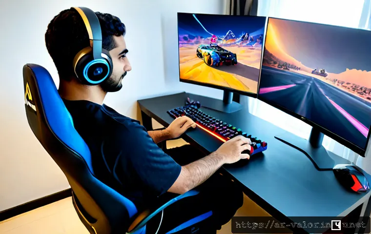 발로란트 프로 유저 세팅 분석 - Photorealistic professional esports desk setup for a competitive tactical shooter player, precision ...